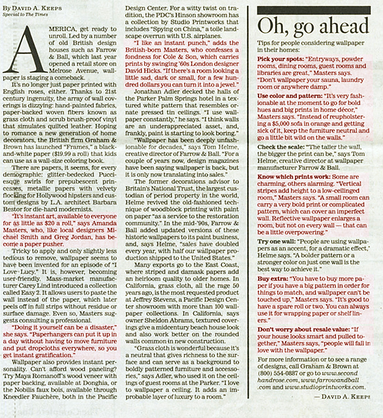 Los Angeles Times Thursday April 14