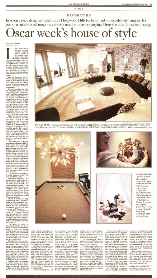 Los Angeles Times Oscar Week’s House of Style